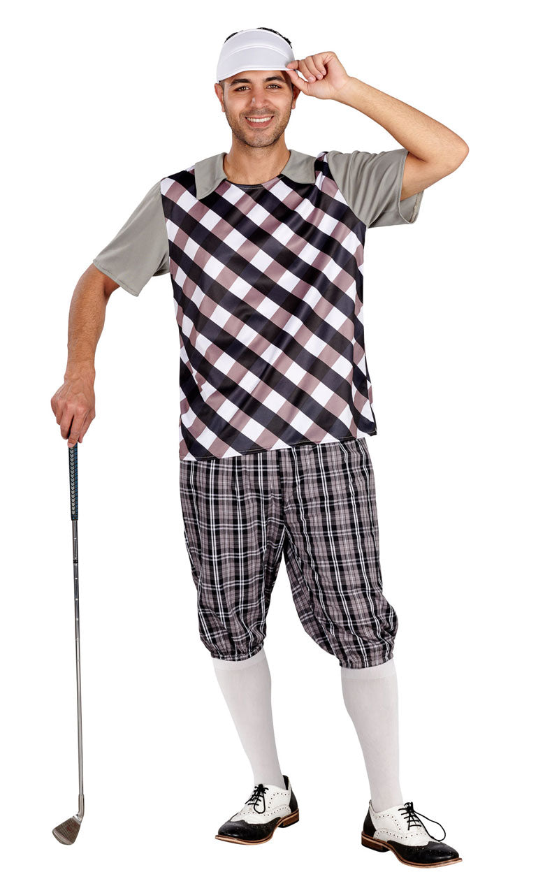 Mens Black Pub Golf Costume