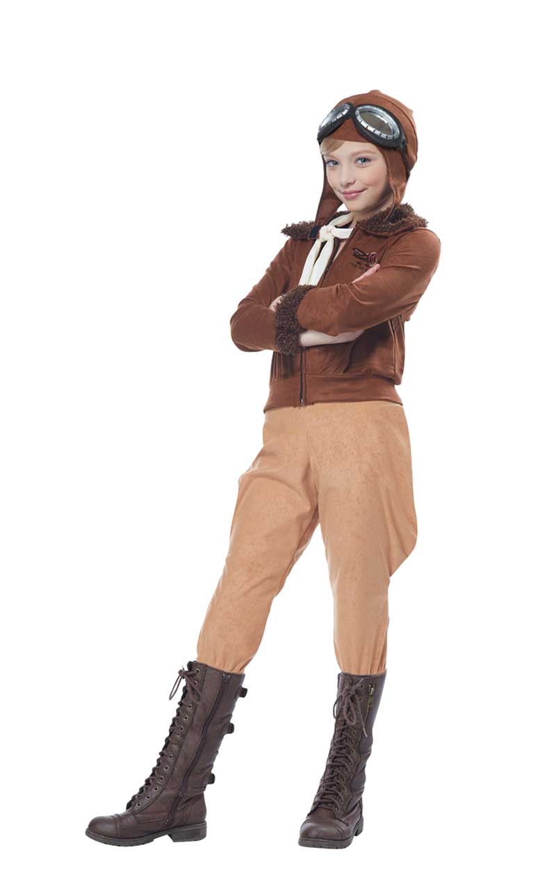 Kids Amelia Earhart Aviator Costume