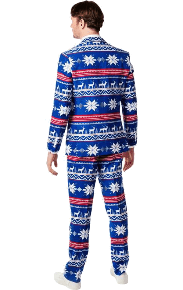 OppoSuits Mens Rudolph Print Christmas Suit