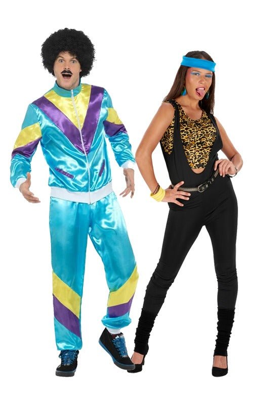 80s Workout Couples Costume - Joke.co.uk