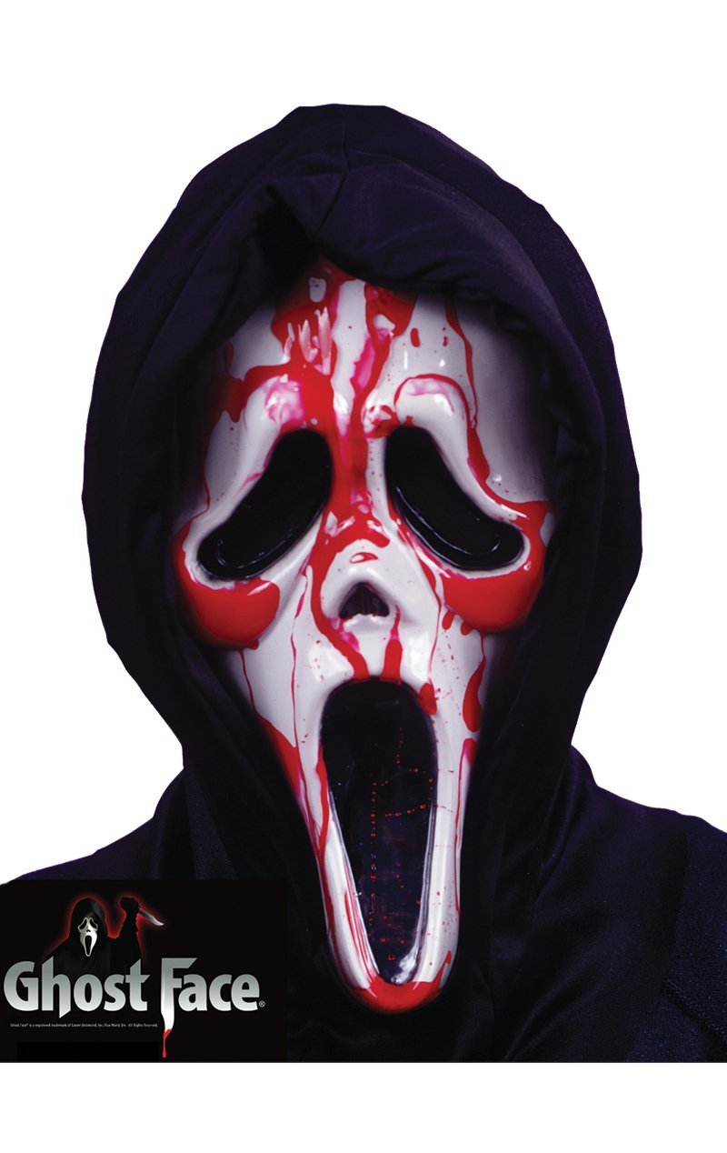 Adult Bleeding Ghostface Mask Accessory - Joke.co.uk