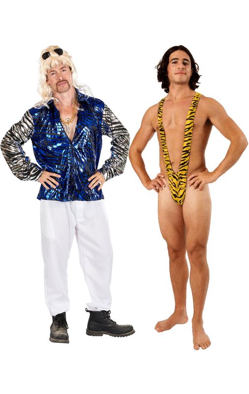 The Tiger King & Tiger Mankini Couples Costume - Joke.co.uk