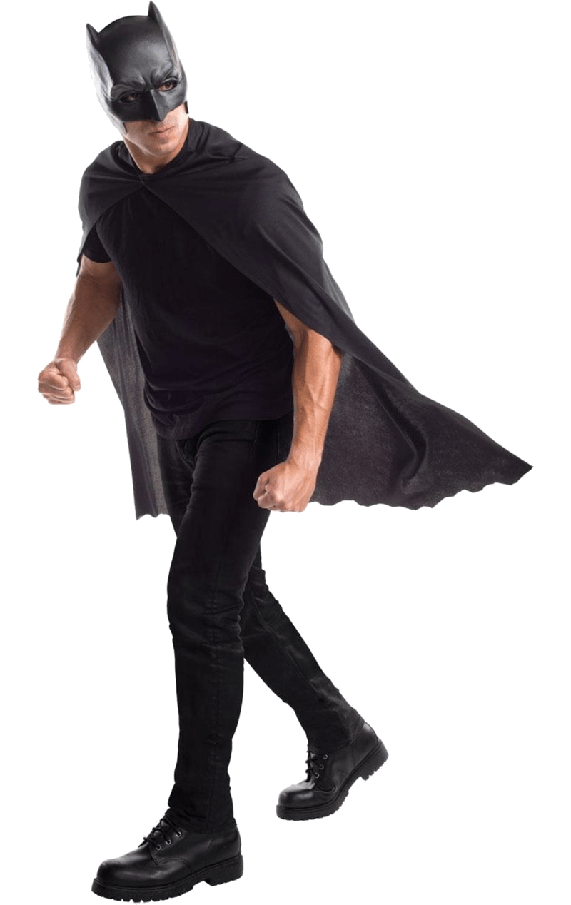 Adult Dawn of Justice Batman Facepiece and Cape