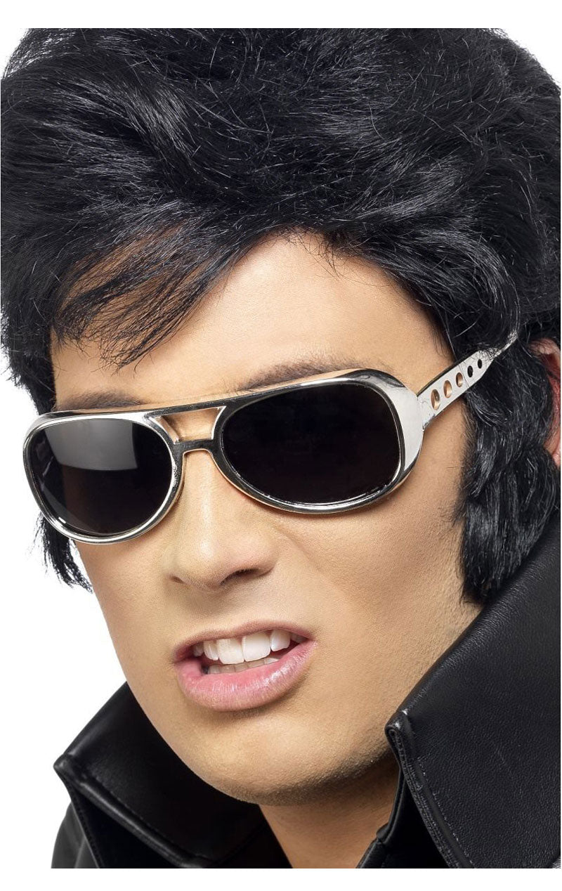 Silver Elvis Glasses Accessory