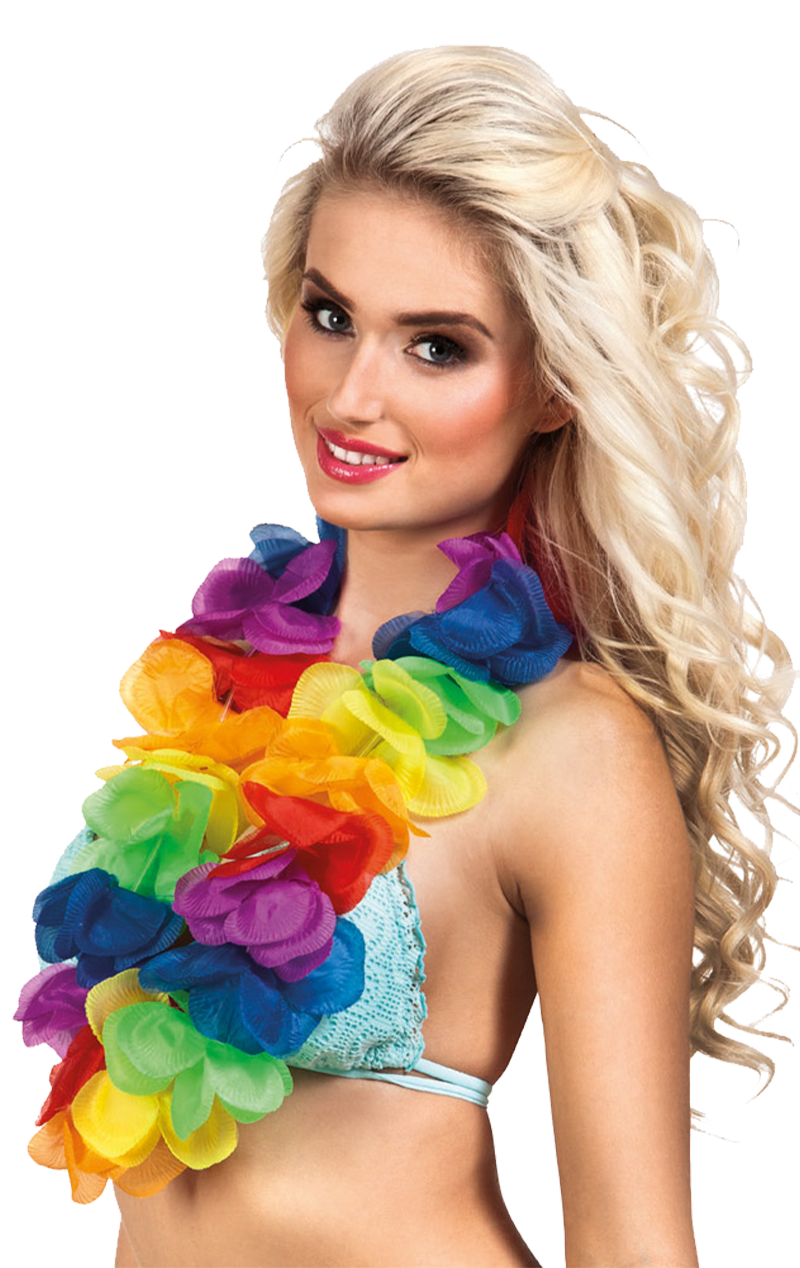 X Large Rainbow Hawaiian Lei