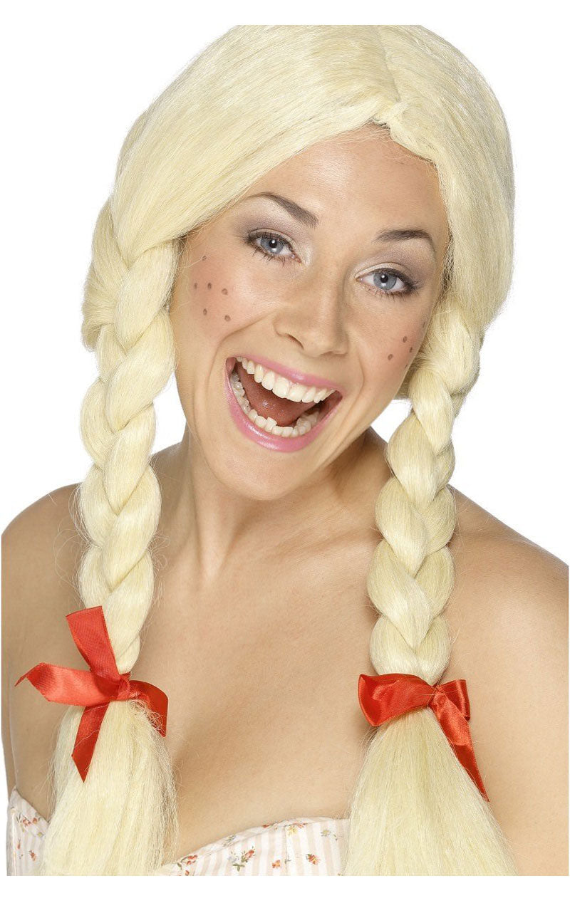 Schoolgirl / Dutchgirl Blonde Wig