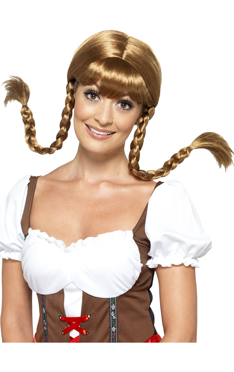 Adult Bavarian Babe Brown Wig