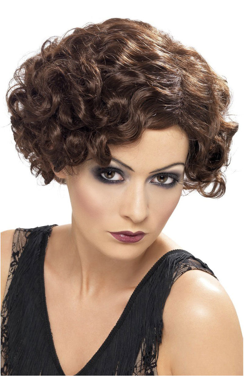 Brown 20s Flirty Flapper Wig