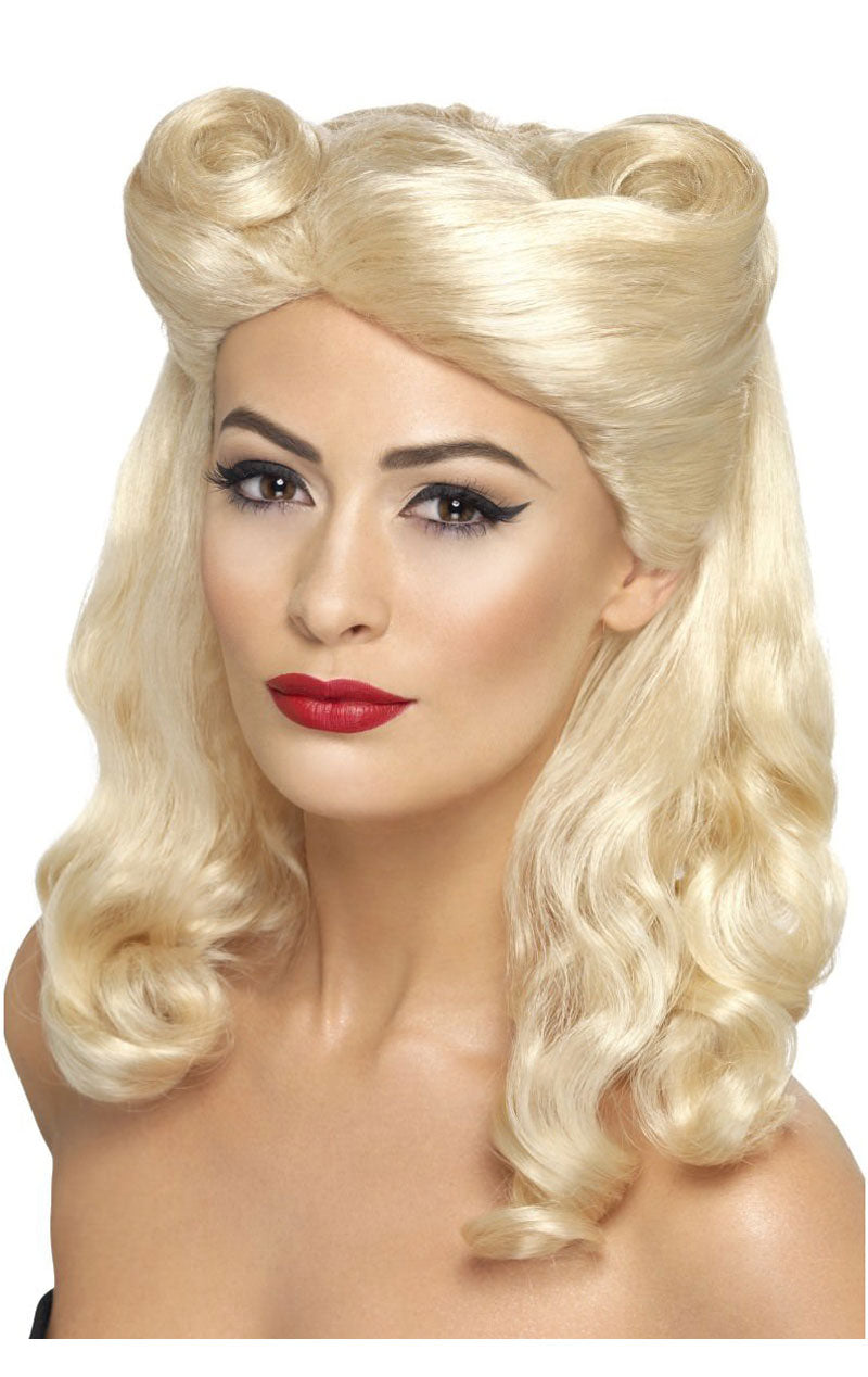 Long Blonde 40s Pin Up Wig