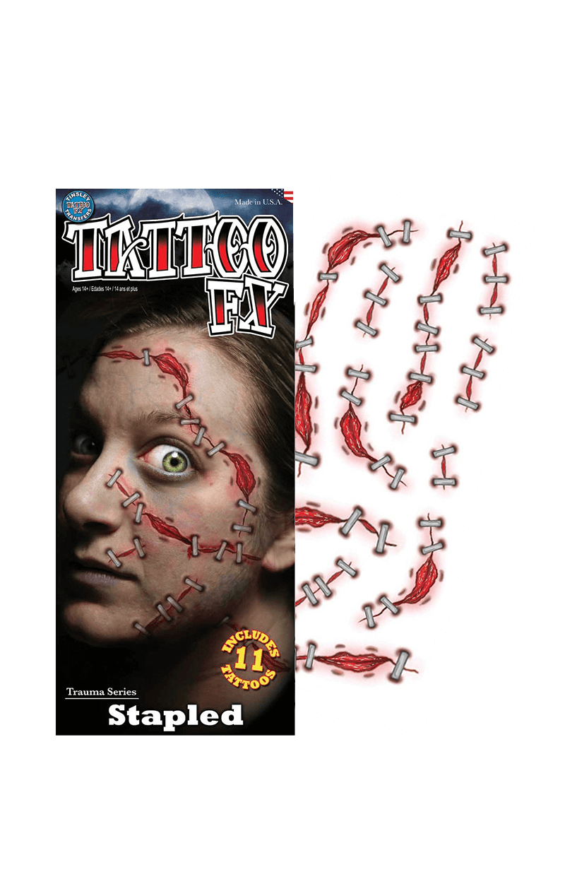 Stapled Trauma FX Tattoo