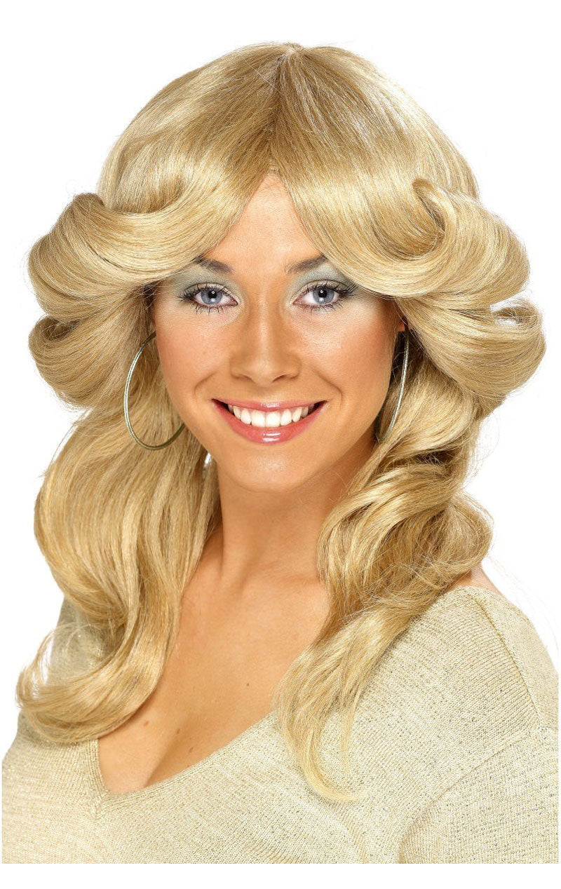 Womens Blonde Flick Wig