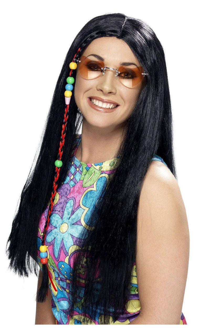 Hippie Black Wig