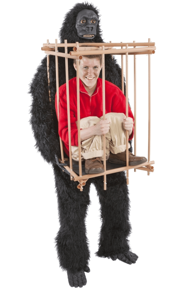 Adult Gorilla and Cage Costume