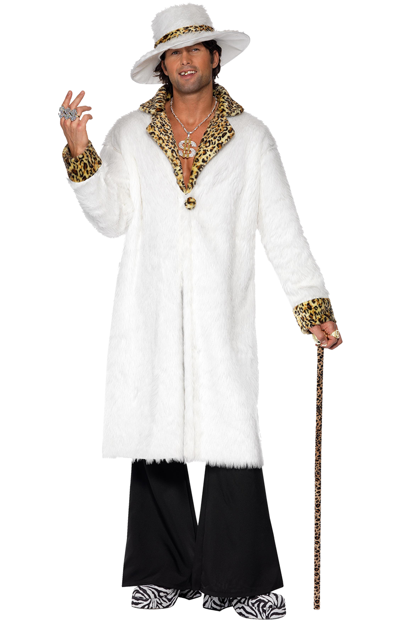 Mens Leopard Print Pimp Costume