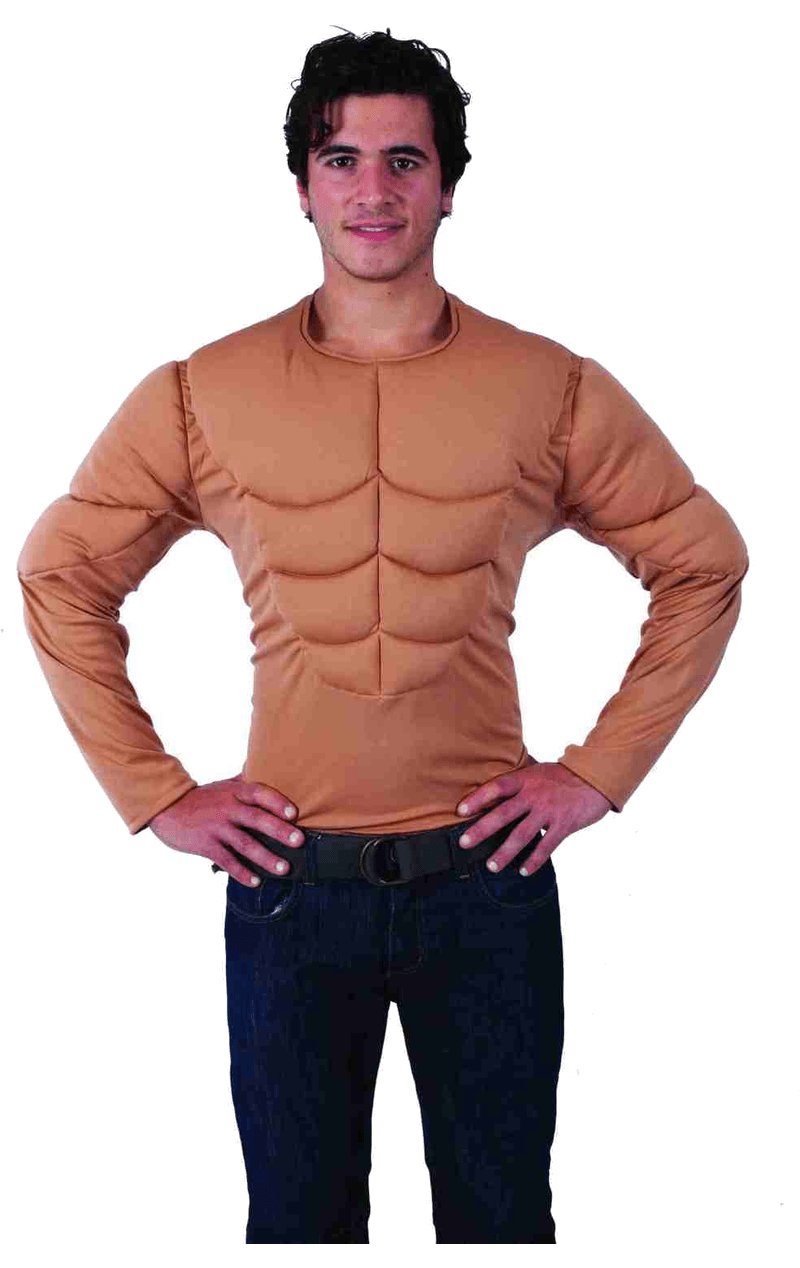 Shirt Padded Fake Muscles Men, Men Fake Chest Muscle 8 Pack