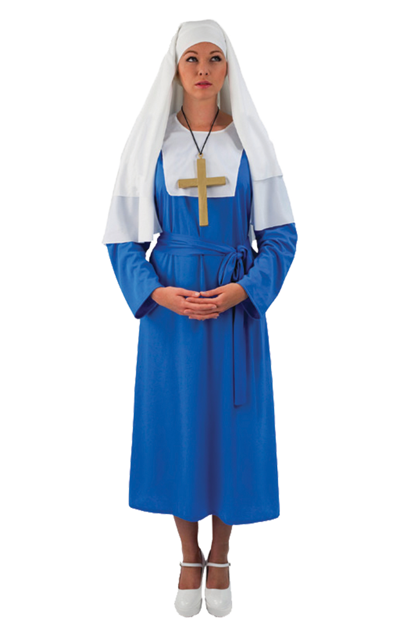 Womens Blue Nun Costume