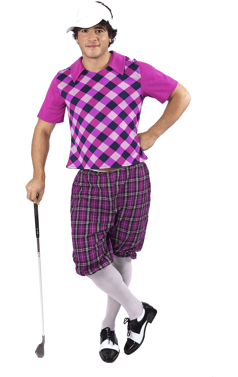 Mens Purple Pub Golf Costume