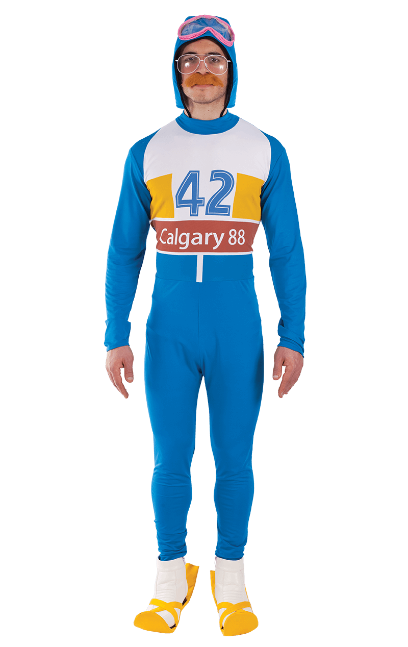 Mens 1980s Eddie the Eagle Costume