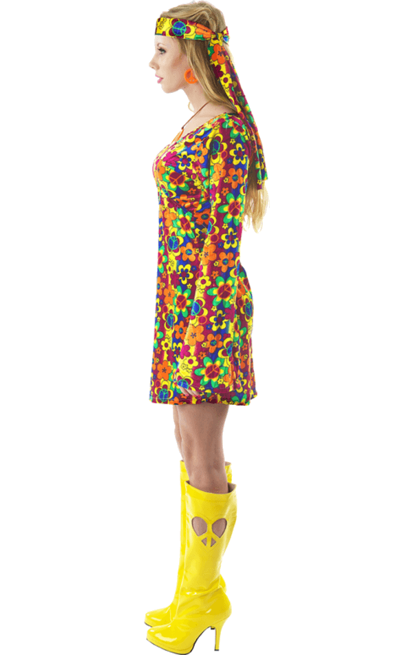 Adult 1960s Flower Power Hippy Costume