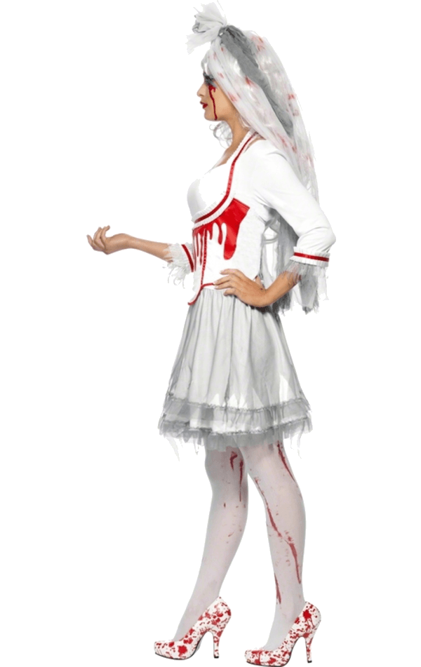 Womens Blood Drip Bride Halloween Costume