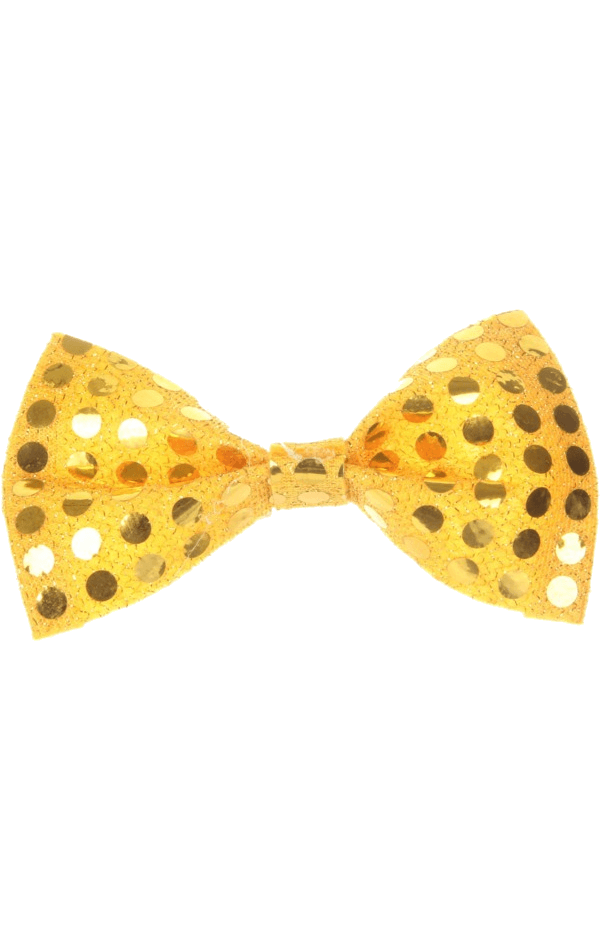Gold Sequin Bow Tie Accessory
