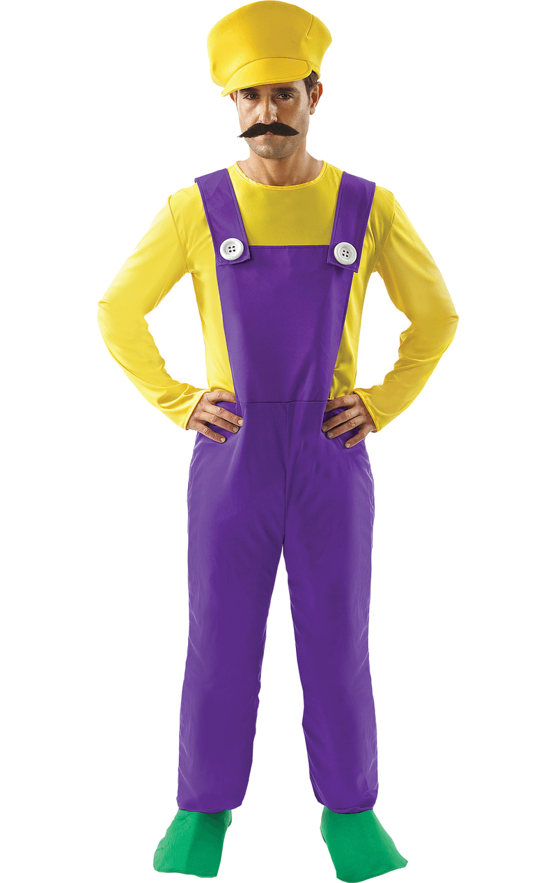 Mens Wario Super Mario Costume