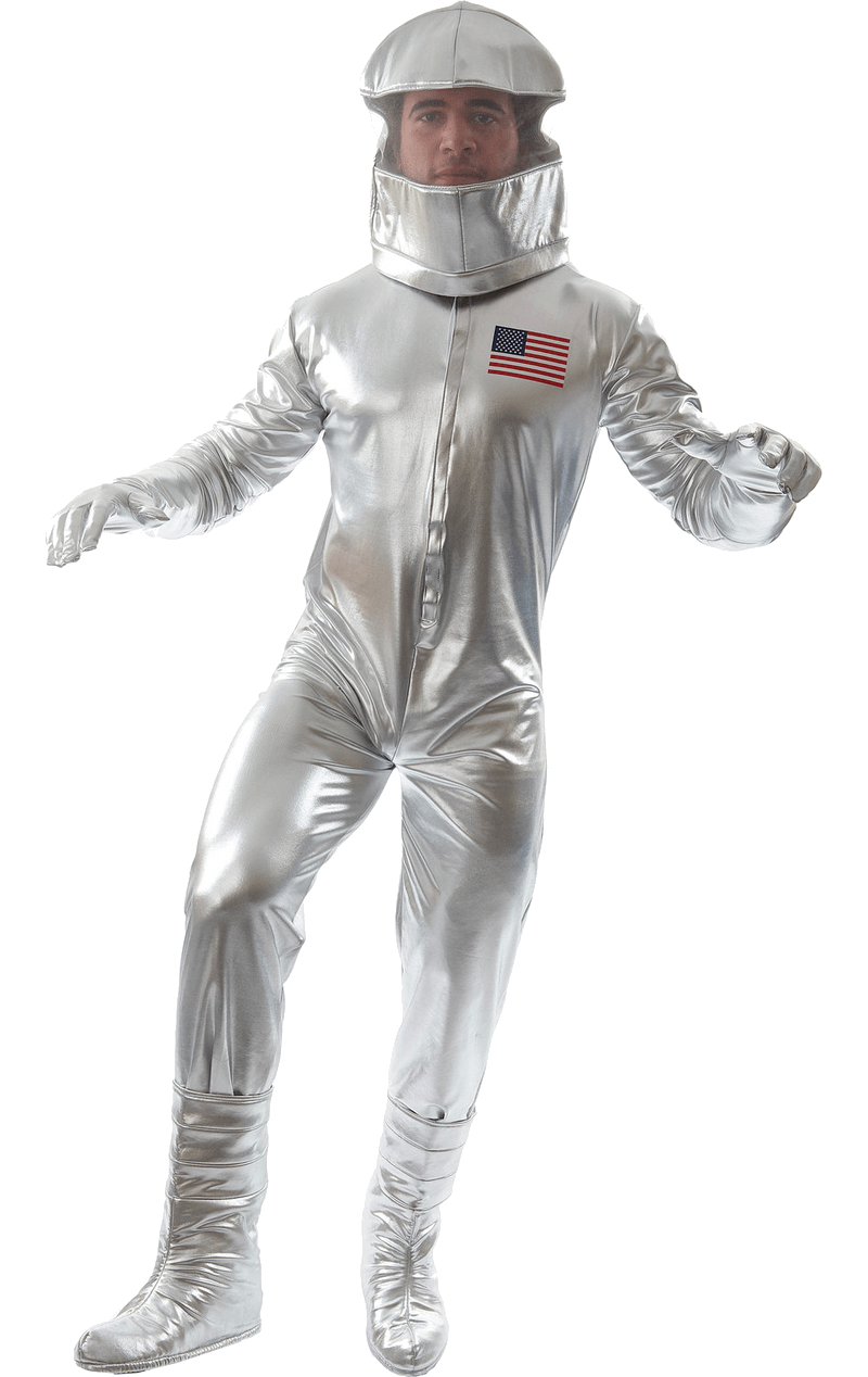 Mens Silver Astronaut Costume