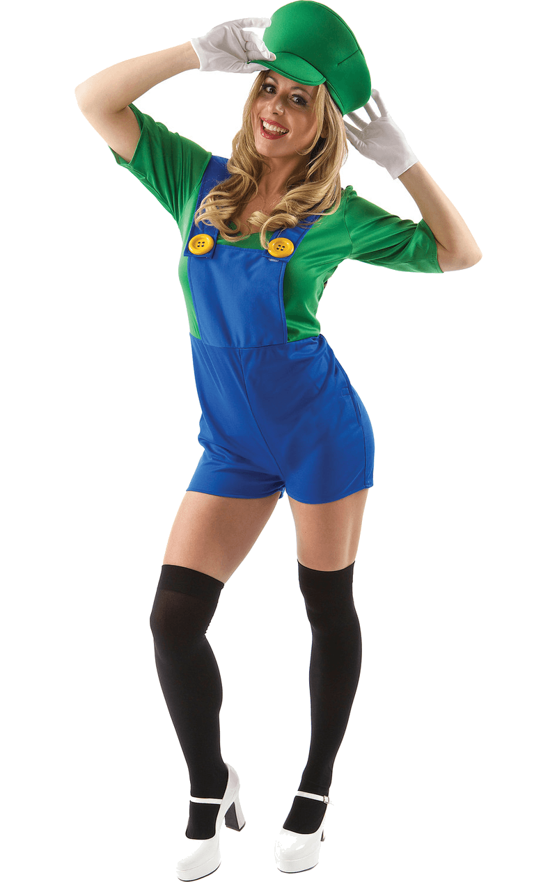 Womens Luigi Super Mario Costume