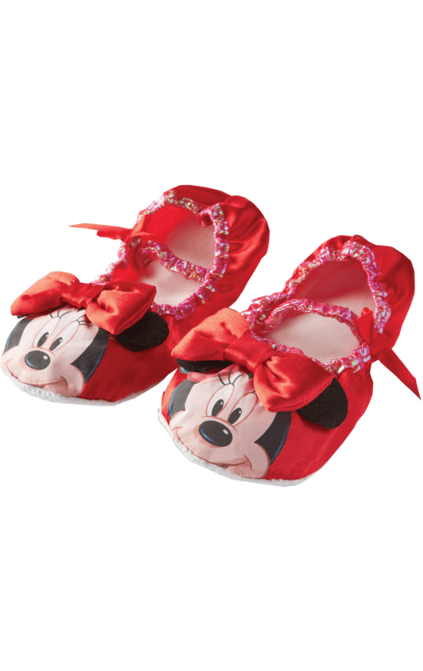 Childrens Red Minnie Mouse Slippers