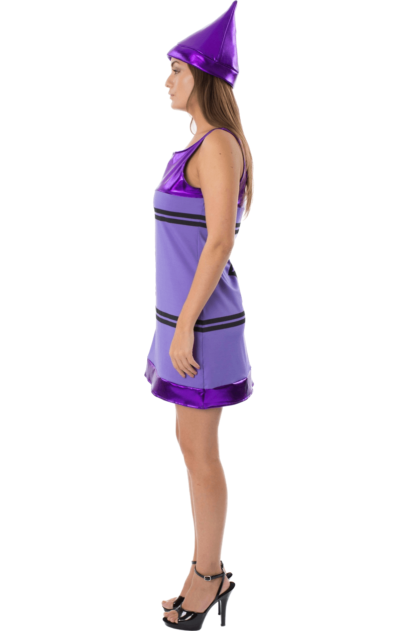 Womens Purple Crayon Costume