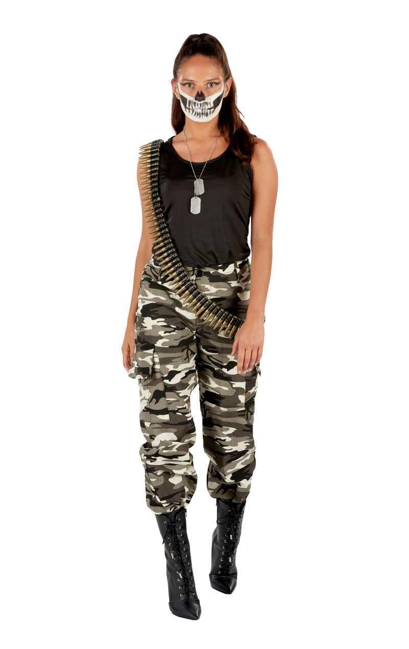 Adult Arctic Camo Army Girl Costume