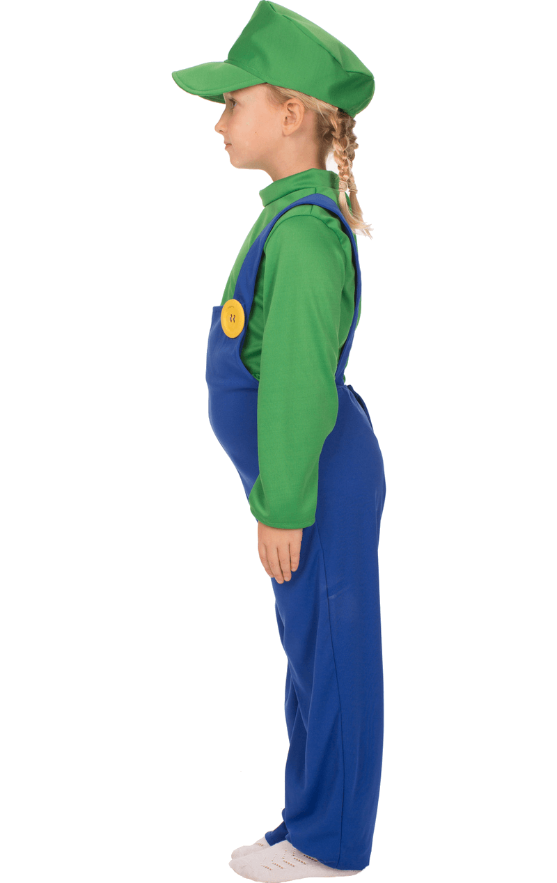 Kids Luigi Super Mario Costume