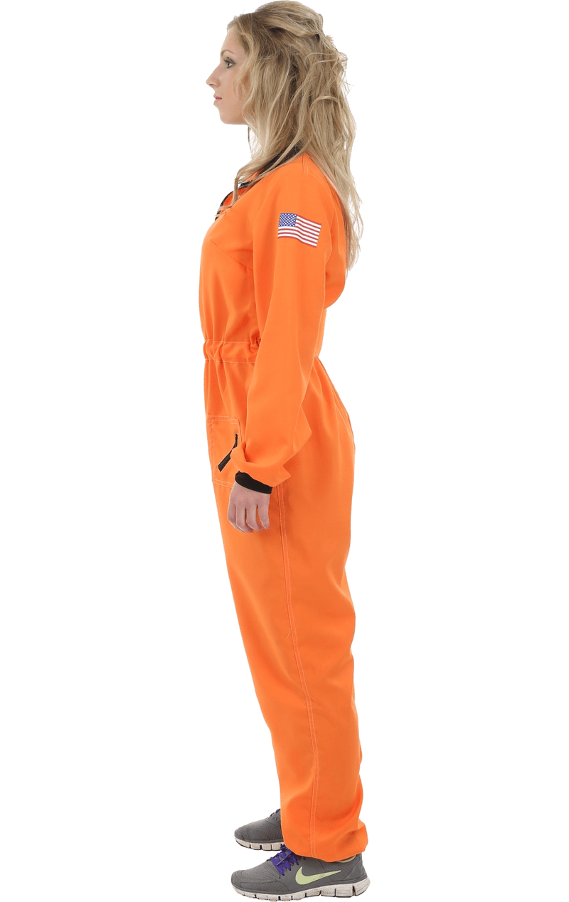 Adult Womens Orange Astronaut Costume