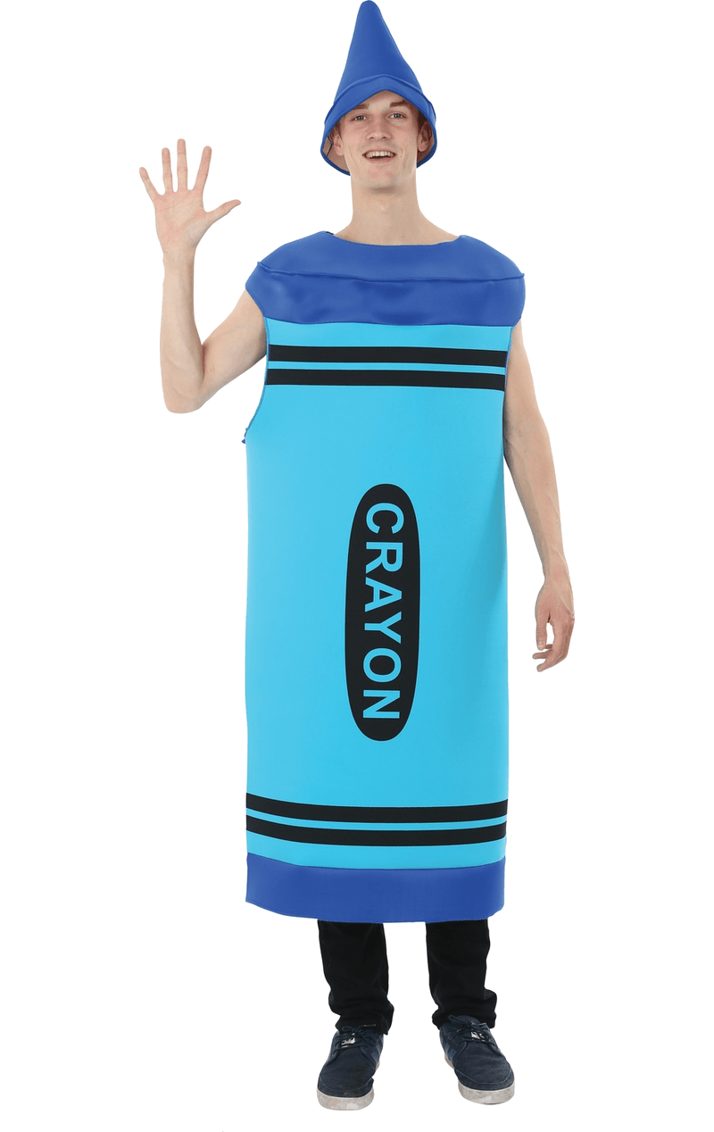 Mens Blue Crayon Costume