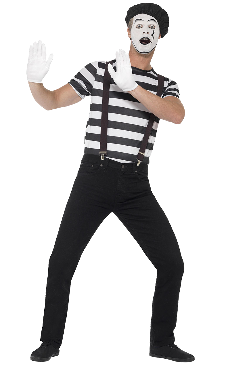 Adult Gentleman Mime Artist Costume