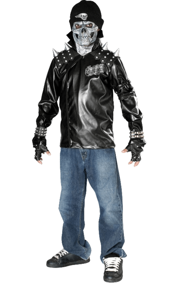 Kids Metal Skull Biker Halloween Costume