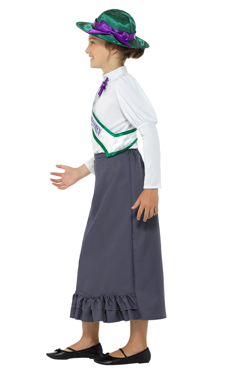 Girls Victorian Suffragette Costume