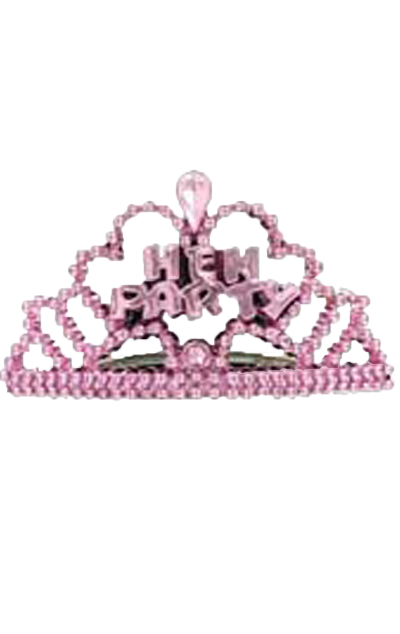 6 Pink Mini Hen Party Tiaras