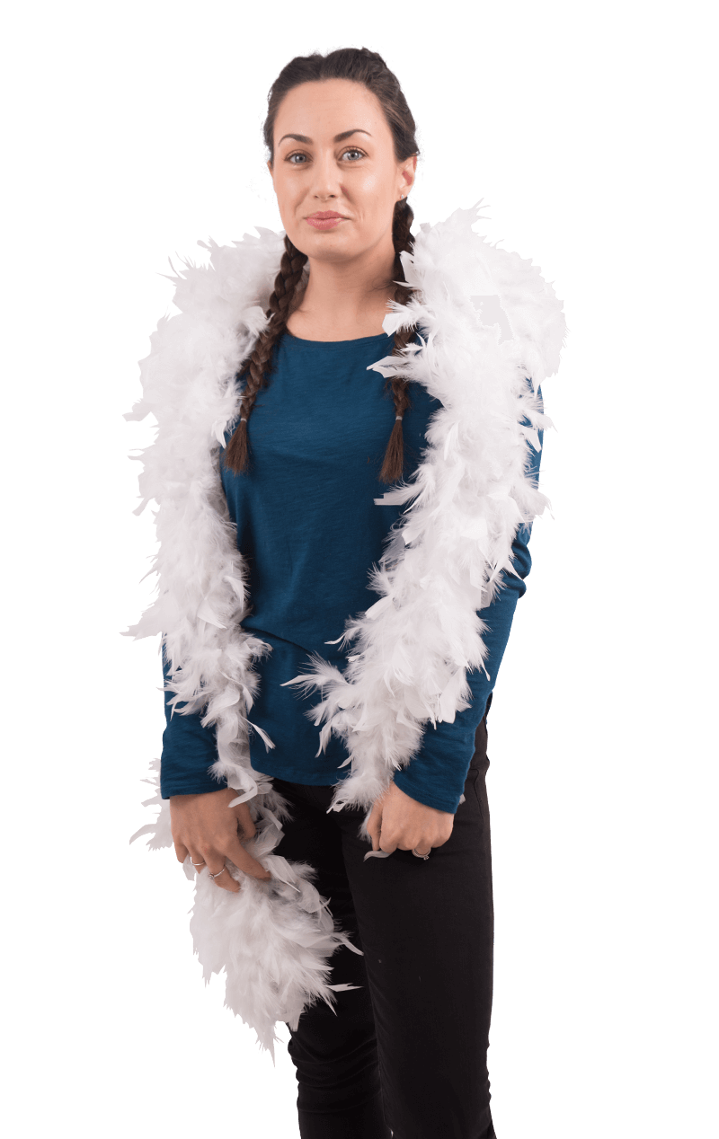 White Feather Boa Accessory