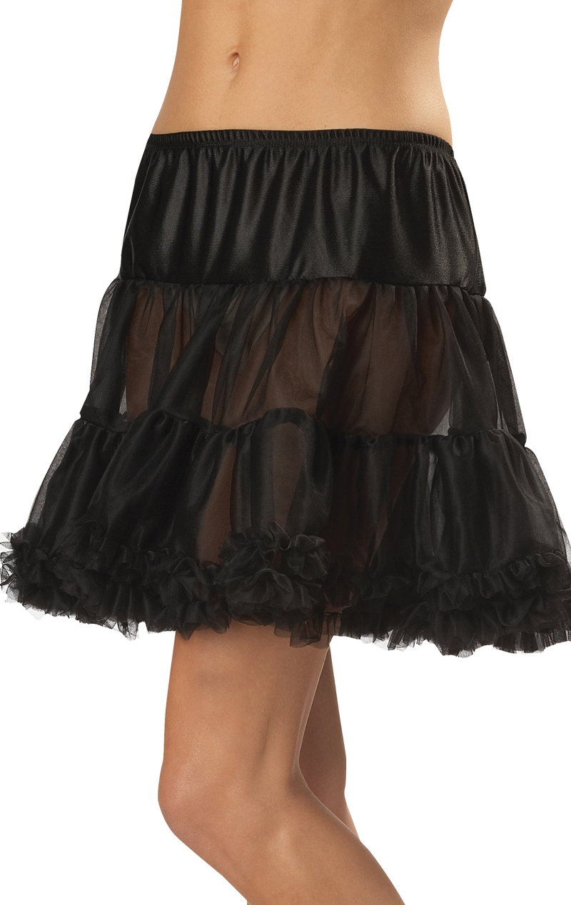Black Tulle Ruffled Petticoat