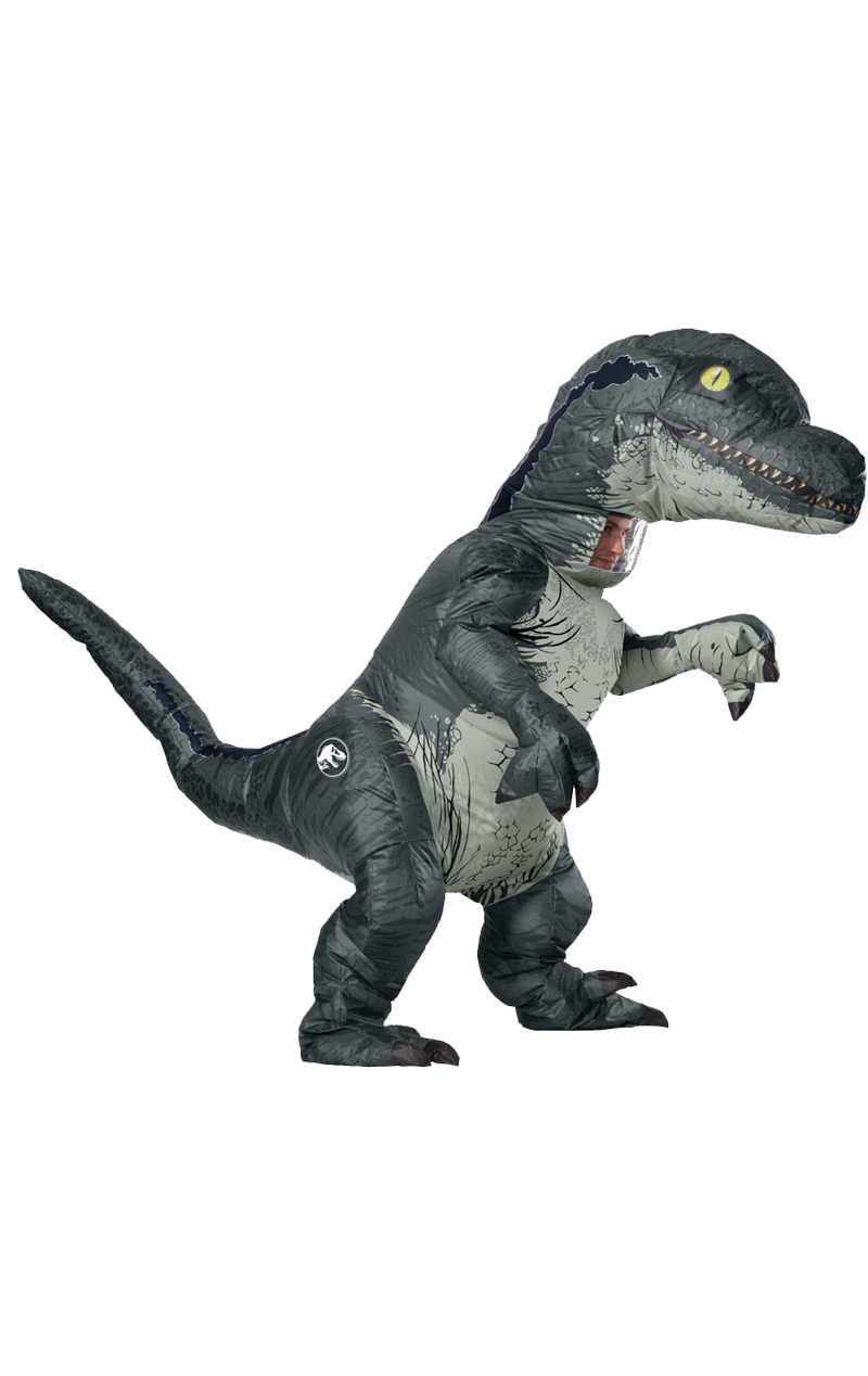 Inflatable Velociraptor Blue Costume