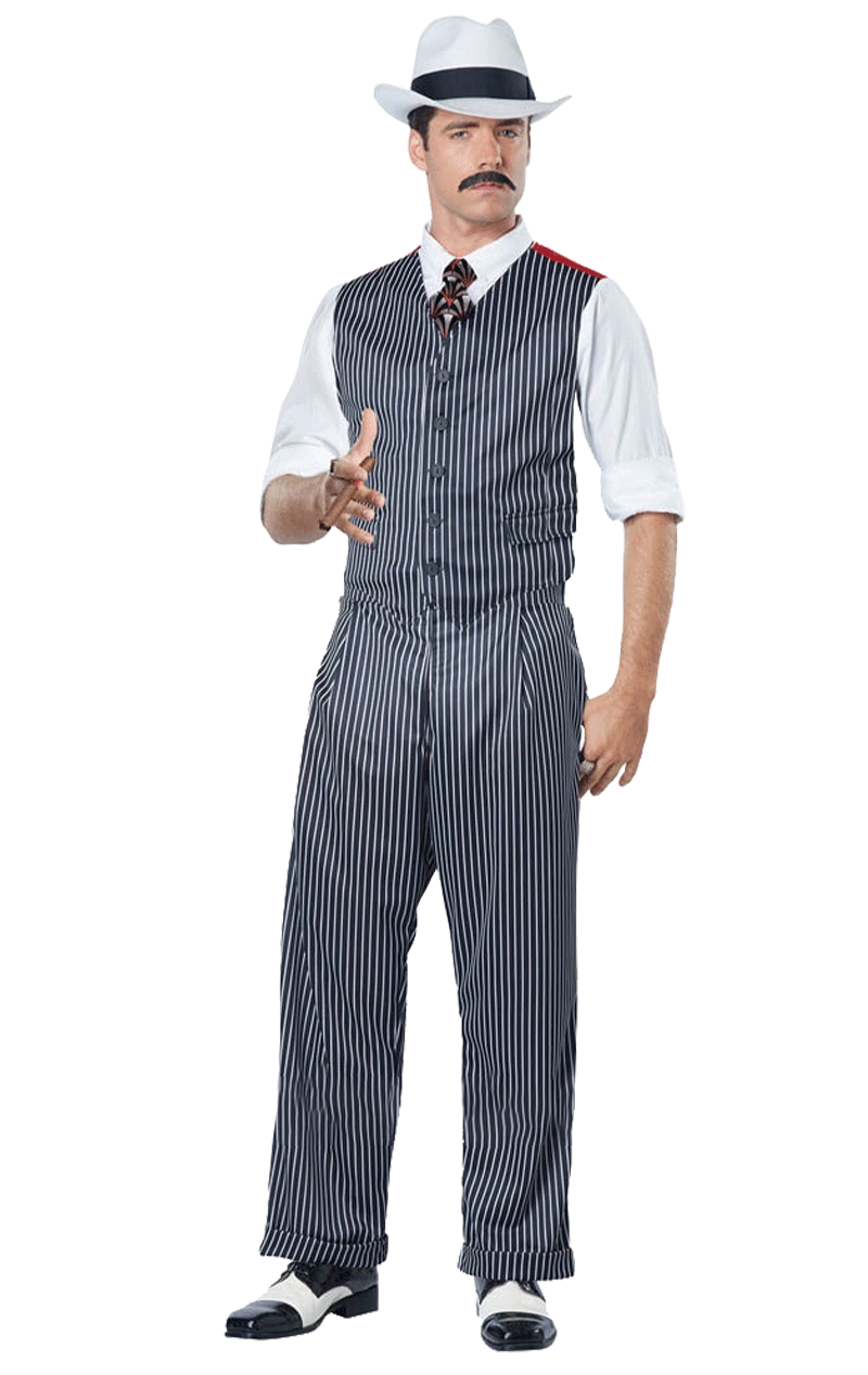 Mens 1920s Pinstripe Mobster Costume