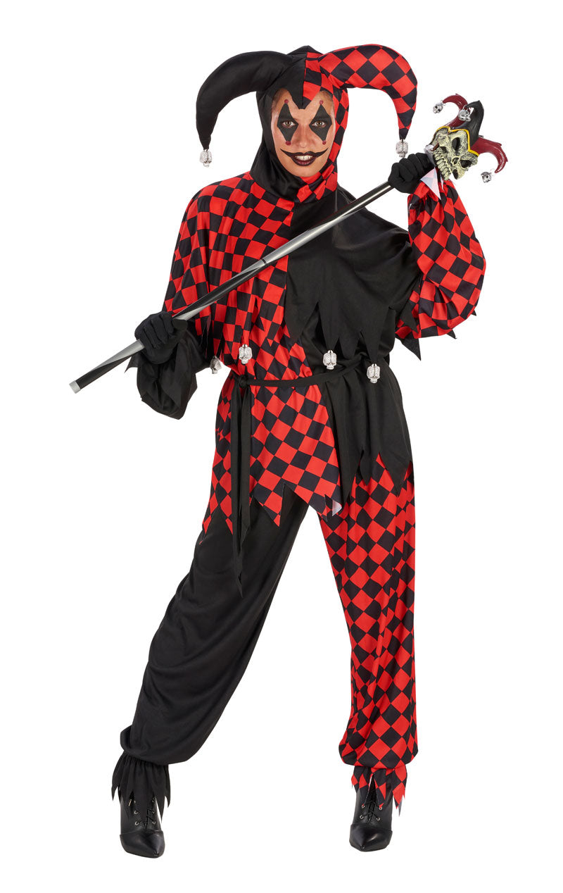 Adult Halloween Evil Jester Costume