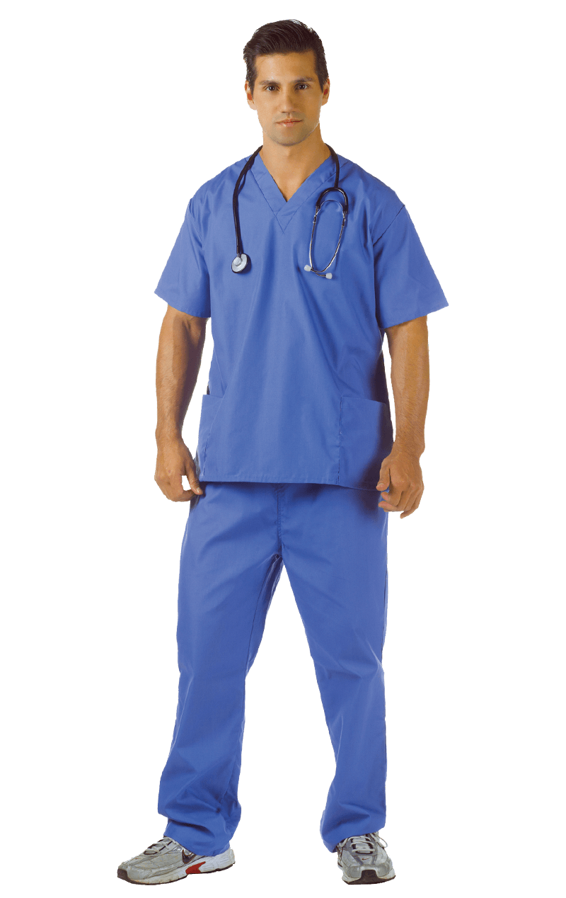 Adult Blue Hospital Scrubs Costume