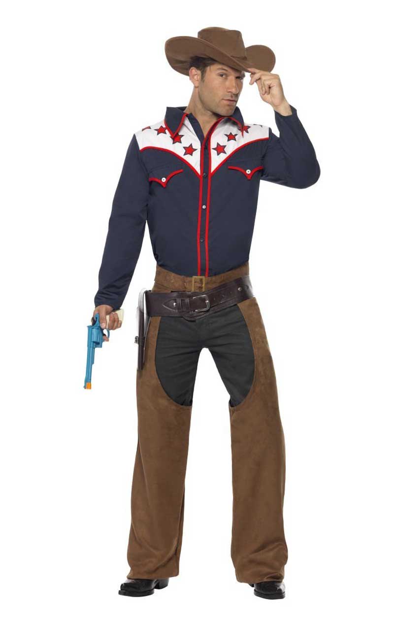 Mens Cowboy Fancy Dress Costume