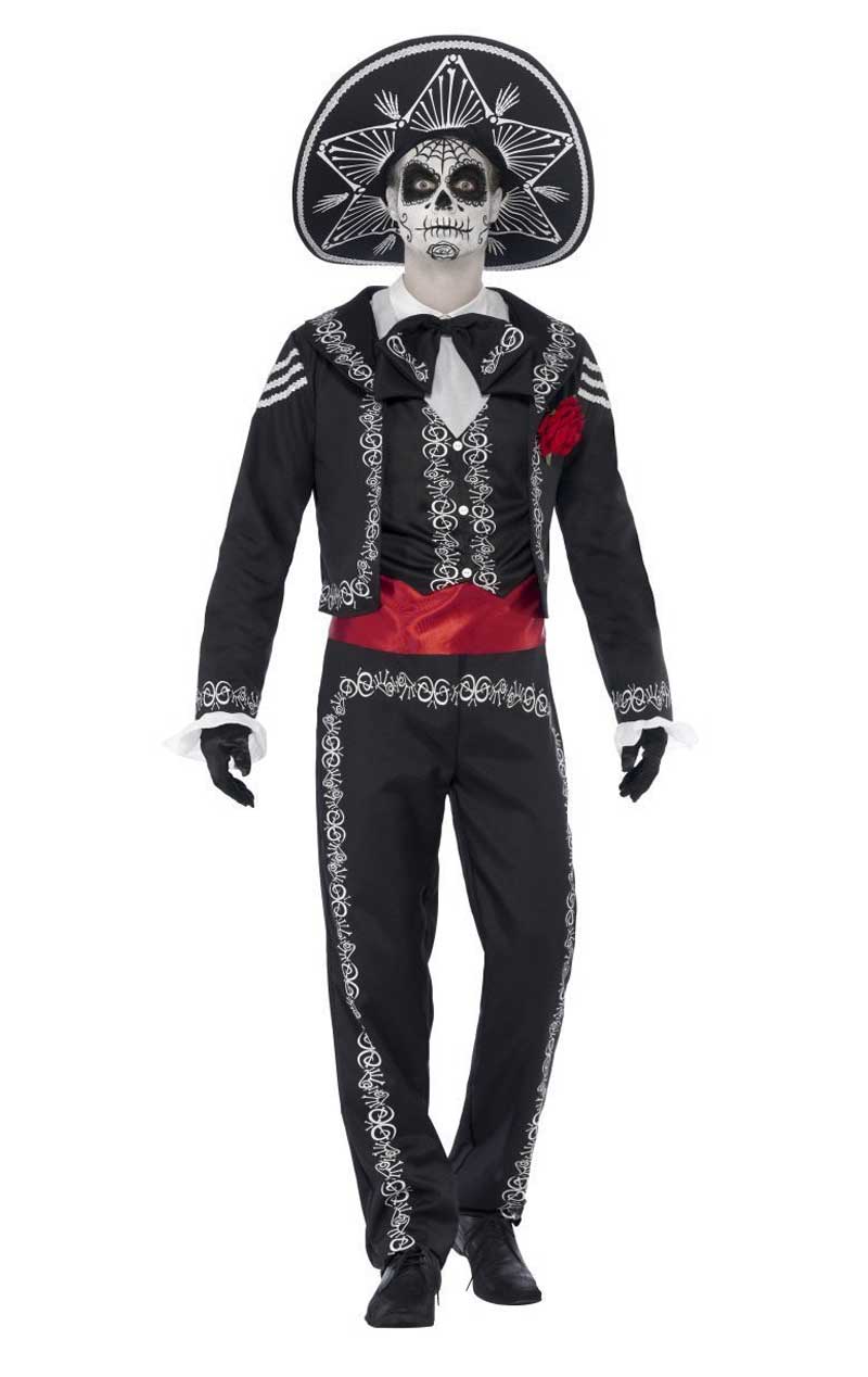 Mens Day of the Dead Senor Bones Costume