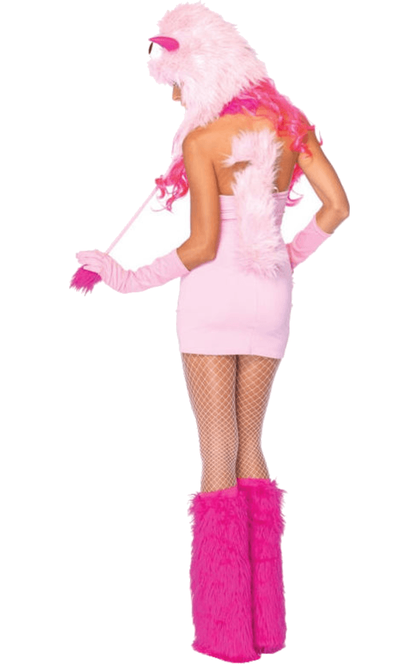 Womens Pink Puff Monster Costume