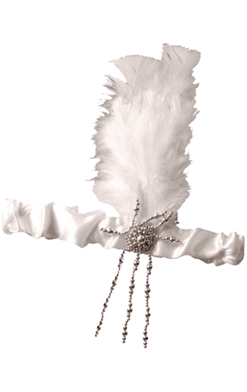 20s White Flapper Headband - Joke.co.uk