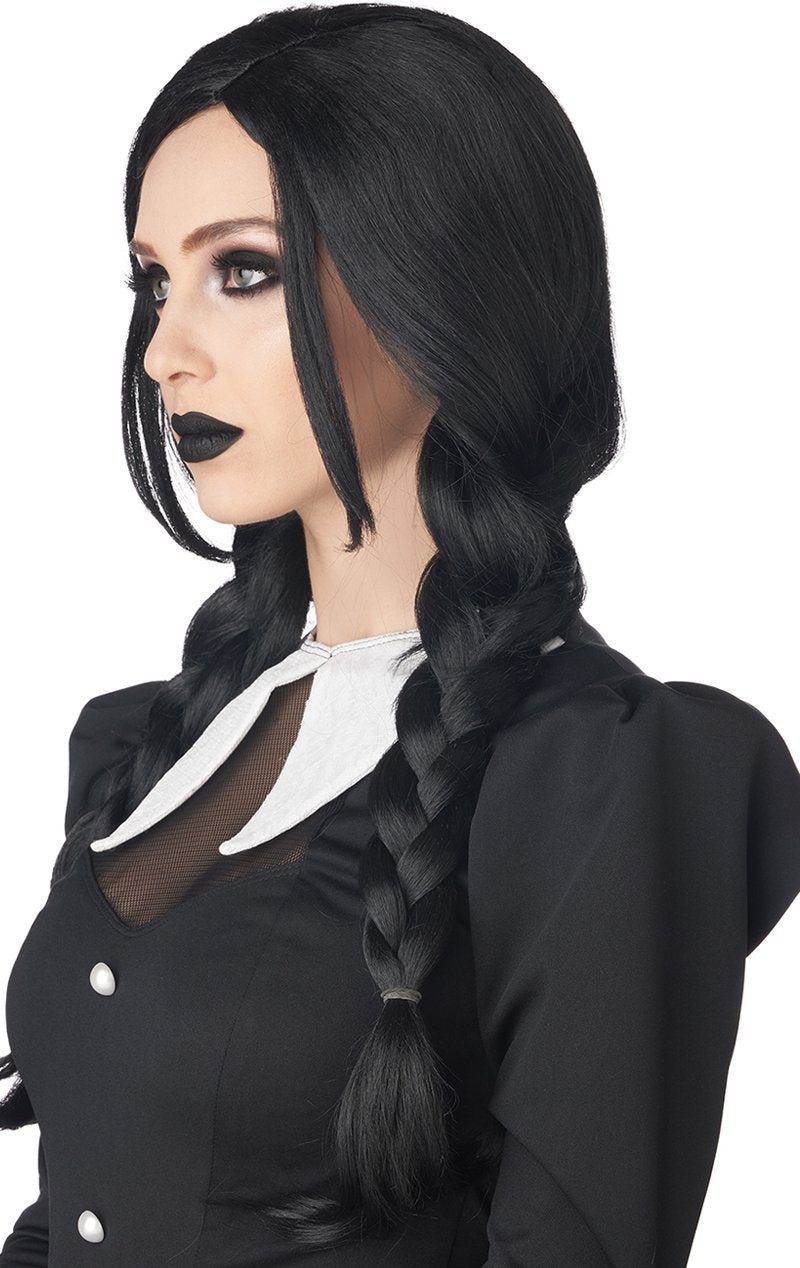 Adult Dark Braids Halloween Wig - Joke.co.uk