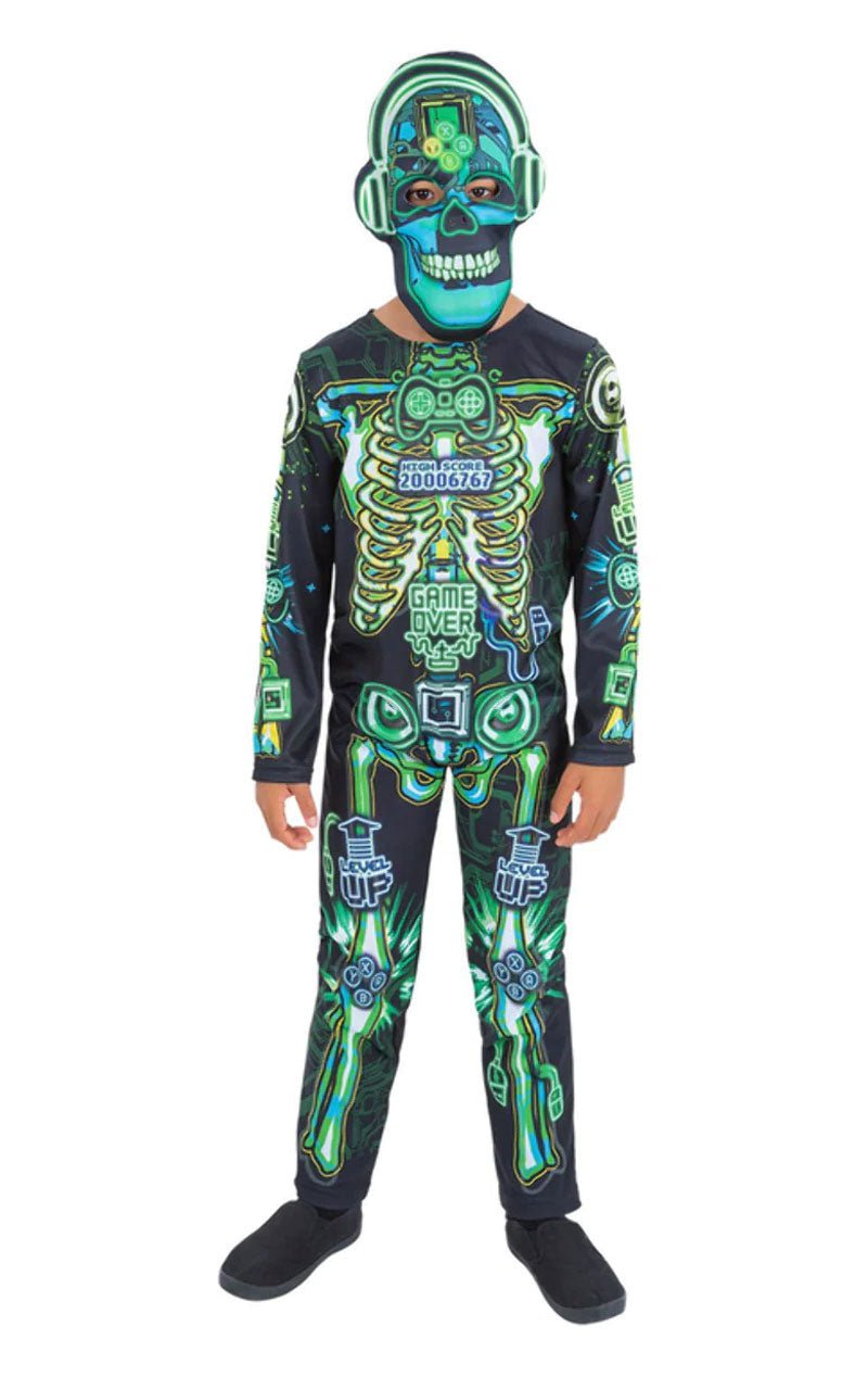 Kids Glow in the Dark Tech Skeleton Costume - Joke.co.uk